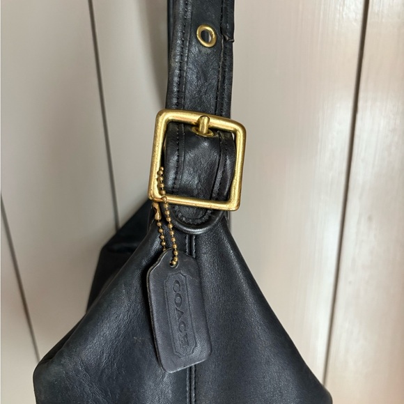 Coach 9085 XL Feed Sac Duffel Bag Black Vintage Leather 90s - Picture 5 of 14